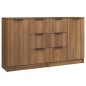 vidaXL Aparadores 2 uds madera contrachapada roble marrón 60x30x70 cm vidaXL Aparadores 2 uds madera contrachapada roble marrón 60x30x70 cm