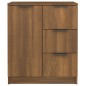 vidaXL Aparadores 2 uds madera contrachapada roble marrón 60x30x70 cm vidaXL Aparadores 2 uds madera contrachapada roble marrón 60x30x70 cm
