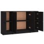 vidaXL Aparadores 3 piezas madera contrachapada negro vidaXL Aparadores 3 piezas madera contrachapada negro