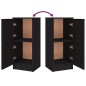 vidaXL Aparadores 3 piezas madera contrachapada negro vidaXL Aparadores 3 piezas madera contrachapada negro