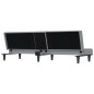 vidaXL Sofá cama con portavasos tela gris claro vidaXL Sofá cama con portavasos tela gris claro