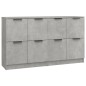 vidaXL Aparadores 2 uds madera contrachapada gris hormigón 60x30x70 cm vidaXL Aparadores 2 uds madera contrachapada gris hormigón 60x30x70 cm