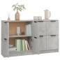vidaXL Aparadores 2 uds madera contrachapada gris hormigón 60x30x70 cm vidaXL Aparadores 2 uds madera contrachapada gris hormigón 60x30x70 cm