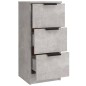 vidaXL Aparadores 3 piezas madera contrachapada gris cemento