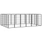 vidaXL Jaula perros 20 paneles acero recubierto polvo negro 50x100cm vidaXL Jaula perros 20 paneles acero recubierto polvo negro 50x100cm