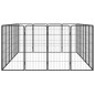 vidaXL Jaula perros 20 paneles acero recubierto polvo negro 50x100cm vidaXL Jaula perros 20 paneles acero recubierto polvo negro 50x100cm