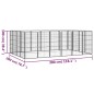 vidaXL Jaula perros 20 paneles acero recubierto polvo negro 50x100cm vidaXL Jaula perros 20 paneles acero recubierto polvo negro 50x100cm