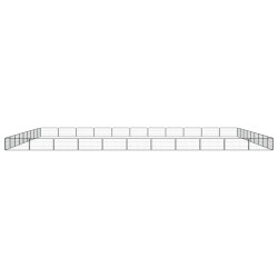 vidaXL Jaula perros 40 paneles acero recubierto polvo negro 100x50 cm