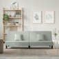 vidaXL Sofá cama de terciopelo gris claro vidaXL Sofá cama de terciopelo gris claro