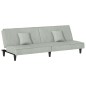vidaXL Sofá cama de terciopelo gris claro vidaXL Sofá cama de terciopelo gris claro