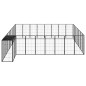 vidaXL Jaula perros 34 paneles acero recubierto polvo negro 50x100 cm vidaXL Jaula perros 34 paneles acero recubierto polvo negro 50x100 cm