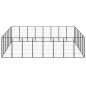 vidaXL Jaula perros 28 paneles acero recubierto polvo negro 50x100 cm vidaXL Jaula perros 28 paneles acero recubierto polvo negro 50x100 cm