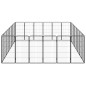 vidaXL Jaula perros 28 paneles acero recubierto polvo negro 50x100 cm vidaXL Jaula perros 28 paneles acero recubierto polvo negro 50x100 cm