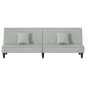 vidaXL Sofá cama de terciopelo gris claro vidaXL Sofá cama de terciopelo gris claro