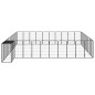 vidaXL Jaula perros 42 paneles acero recubierto polvo negro 50x100 cm