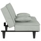 vidaXL Sofá cama de terciopelo gris claro vidaXL Sofá cama de terciopelo gris claro