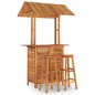 vidaXL Juego muebles de bar de jardín 3 piezas madera maciza de acacia vidaXL Juego muebles de bar de jardín 3 piezas madera maciza de acacia