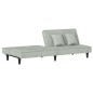 vidaXL Sofá cama de terciopelo gris claro vidaXL Sofá cama de terciopelo gris claro