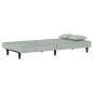 vidaXL Sofá cama de terciopelo gris claro vidaXL Sofá cama de terciopelo gris claro