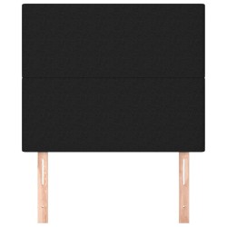 vidaXL Cabeceros 2 unidades de tela negro 100x5x78/88 cm
