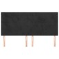 vidaXL Cabeceros 4 unidades de terciopelo negro 100x5x78/88 cm vidaXL Cabeceros 4 unidades de terciopelo negro 100x5x78/88 cm