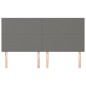 vidaXL Cabeceros 4 unidades de tela gris oscuro 80x5x78/88 cm vidaXL Cabeceros 4 unidades de tela gris oscuro 80x5x78/88 cm