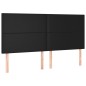 vidaXL Cabeceros 4 unidades de cuero sintético negro 80x5x78/88 cm