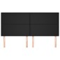 vidaXL Cabeceros 4 unidades de cuero sintético negro 80x5x78/88 cm