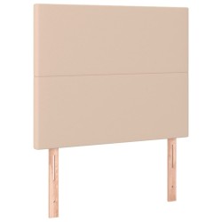 vidaXL Cabeceros 2 unidades cuero sintético capuchino 100x5x78/88 cm