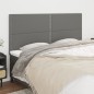 vidaXL Cabeceros 4 unidades de tela gris oscuro 90x5x78/88 cm
