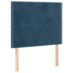 vidaXL Cabeceros 2 unidades de terciopelo azul oscuro 90x5x78/88 cm