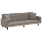 vidaXL Sofá cama con cojines tela gris taupe vidaXL Sofá cama con cojines tela gris taupe