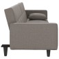 vidaXL Sofá cama con cojines tela gris taupe vidaXL Sofá cama con cojines tela gris taupe
