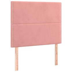 vidaXL Cabeceros 2 unidades de terciopelo rosa 100x5x78/88 cm
