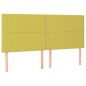 vidaXL Cabeceros 4 unidades de tela verde 80x5x78/88 cm