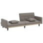 vidaXL Sofá cama con cojines tela gris taupe vidaXL Sofá cama con cojines tela gris taupe