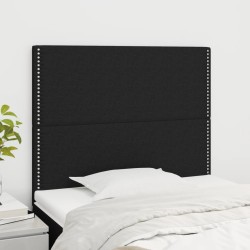 vidaXL Cabeceros 2 unidades de tela negro 90x5x78/88 cm