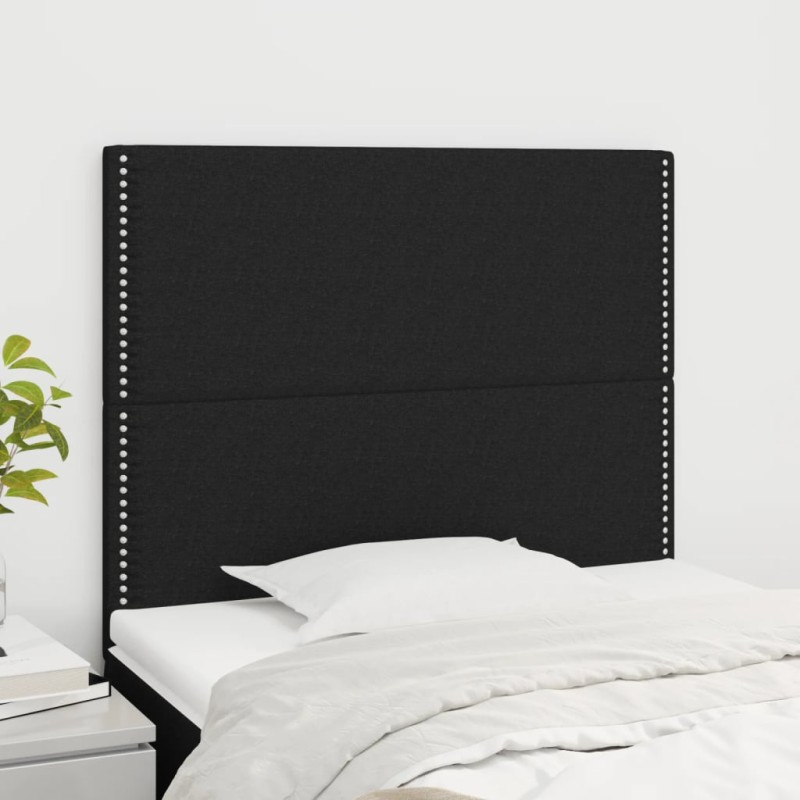 vidaXL Cabeceros 2 unidades de tela negro 90x5x78/88 cm vidaXL Cabeceros 2 unidades de tela negro 90x5x78/88 cm