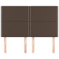 vidaXL Cabeceros 4 unidades cuero sintético marrón 72x5x78/88 cm vidaXL Cabeceros 4 unidades cuero sintético marrón 72x5x78/88 cm