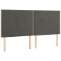 vidaXL Cabeceros 4 unidades de terciopelo gris oscuro 80x5x78/88 cm vidaXL Cabeceros 4 unidades de terciopelo gris oscuro 80x5x78/88 cm
