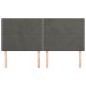 vidaXL Cabeceros 4 unidades de terciopelo gris oscuro 80x5x78/88 cm vidaXL Cabeceros 4 unidades de terciopelo gris oscuro 80x5x78/88 cm
