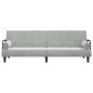 vidaXL Sofá cama con reposabrazos terciopelo gris claro vidaXL Sofá cama con reposabrazos terciopelo gris claro