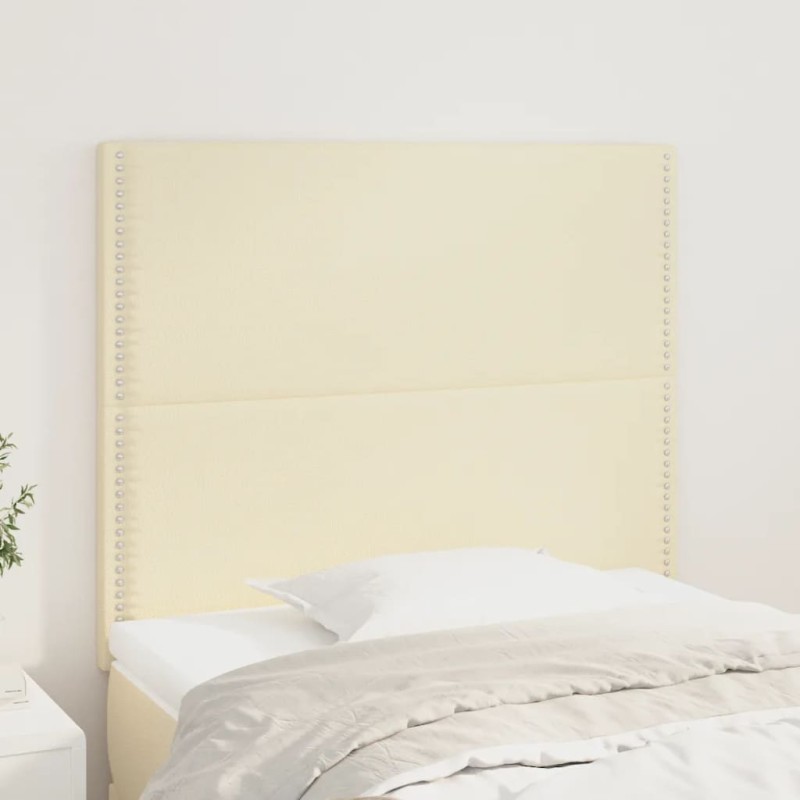 vidaXL Cabeceros 2 unidades cuero sintético color crema 80x5x78/88cm vidaXL Cabeceros 2 unidades cuero sintético color crema 80x5x78/88cm