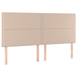 vidaXL Cabeceros 4 unidades cuero sintético capuchino 80x5x78/88 cm