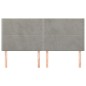 vidaXL Cabeceros 4 unidades de terciopelo gris claro 100x5x78/88 cm vidaXL Cabeceros 4 unidades de terciopelo gris claro 100x5x78/88 cm
