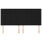 vidaXL Cabeceros 4 unidades de tela negro 80x5x78/88 cm vidaXL Cabeceros 4 unidades de tela negro 80x5x78/88 cm