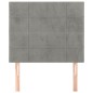 vidaXL Cabeceros 2 unidades de terciopelo gris claro 90x5x78/88 cm vidaXL Cabeceros 2 unidades de terciopelo gris claro 90x5x78/88 cm