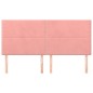 vidaXL Cabeceros 4 unidades de terciopelo rosa 80x5x78/88 cm