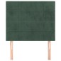 vidaXL Cabeceros 2 unidades de terciopelo verde oscuro 100x5x78/88 cm