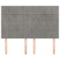 vidaXL Cabeceros 4 unidades terciopelo gris claro 72x5x78/88 cm vidaXL Cabeceros 4 unidades terciopelo gris claro 72x5x78/88 cm
